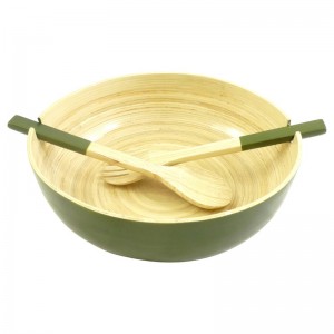 Circa Asia 3 Piece Round Bamboo Salad Bowl Set NUF1045